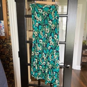 NWOT Free People Floor length Bohemian Floral Skirt Large